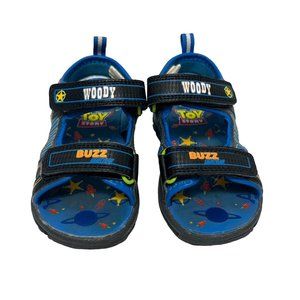 Disney Pixar Toy Story Blue Character Hook & Loop Sandals Toddler Boys Size 1